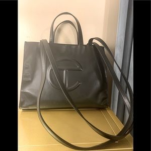 Medium Black Telfar with dust bag